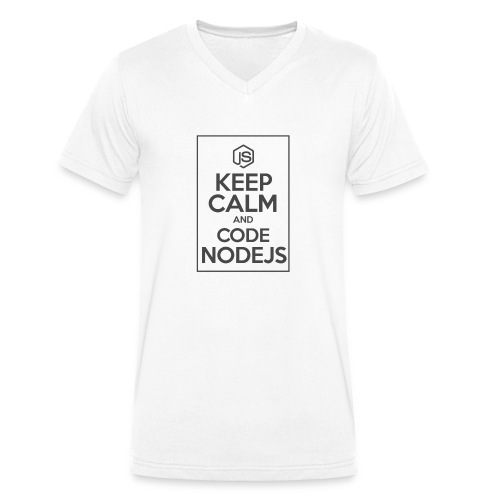Keep Calm And Code NodeJs - Stanley/Stella Men's Organic V-Neck T-Shirt 