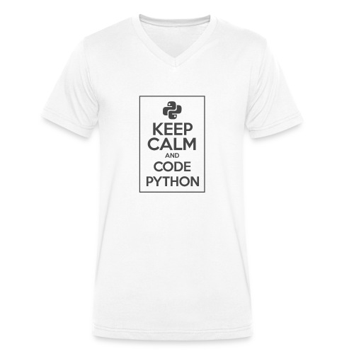 Keep Calm And Code Python - Stanley/Stella Men's Organic V-Neck T-Shirt 