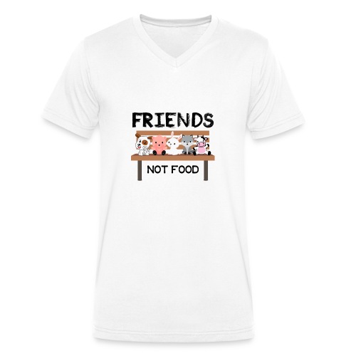 Friends Not Food - Männer Bio-T-Shirt mit V-Ausschnitt von Stanley & Stella