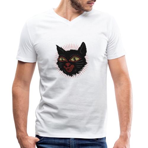 horror gatto - Maglietta ecologica per uomo con scollo a V di Stanley/Stella
