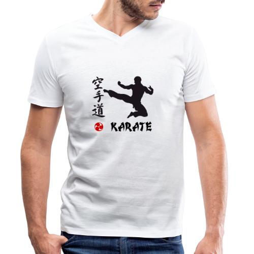 Karate schwarz - Stanley/Stella Männer Bio-T-Shirt mit V-Ausschnitt