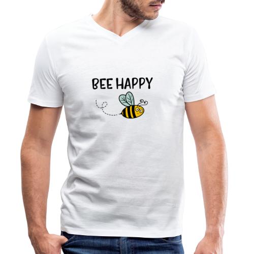 Bee Happy - Stanley/Stella Männer Bio-T-Shirt mit V-Ausschnitt