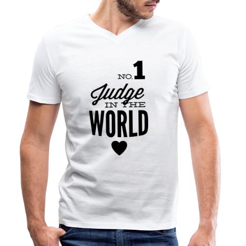 Bester Richter der Welt - Männer Bio-T-Shirt mit V-Ausschnitt von Stanley & Stella