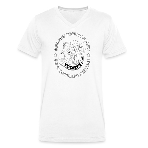 Support-LocalBC-White - Stanley/Stella Men's Organic V-Neck T-Shirt 