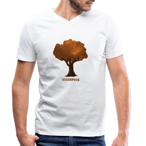 Steampunk Baum Tree Gear - Stanley/Stella Männer Bio-T-Shirt mit V-Ausschnitt
