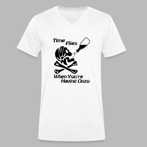Time Flies Ouzs Shirt - Männer Bio-T-Shirt mit V-Ausschnitt von Stanley & Stella