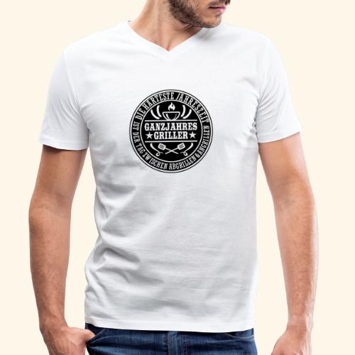 Grill T Shirt Ganzjahresgriller - Männer Bio-T-Shirt mit V-Ausschnitt von Stanley & Stella