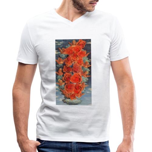 Ángeles y rosas Objetos con arte. Regalos originales - Camiseta ecológica con cuello de pico para hombre de Stanley/Stella