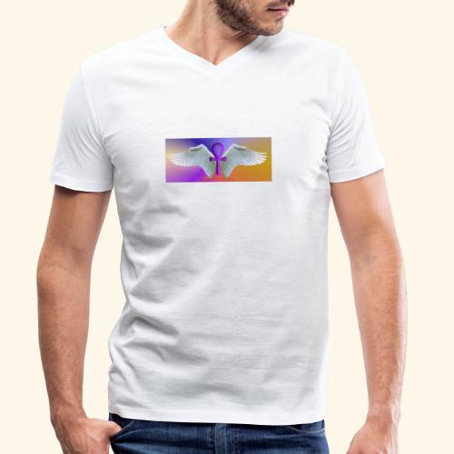 ANKH Logo - Stanley/Stella Männer Bio-T-Shirt mit V-Ausschnitt