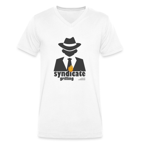 Syndicate Grilling - Mafia Grillshirt - Männer Bio-T-Shirt mit V-Ausschnitt von Stanley & Stella