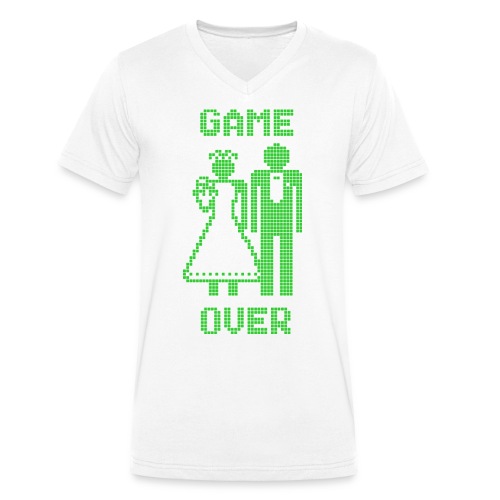 Game Over Old Skool groen - Stanley/Stella Mannen bio-T-shirt met V-hals
