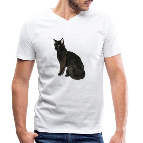Chat noir Nelson - T-shirt bio col V Stanley/Stella Homme