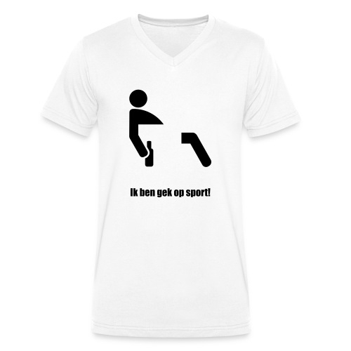 Ik ben gek op sport - Stanley/Stella Mannen bio-T-shirt met V-hals