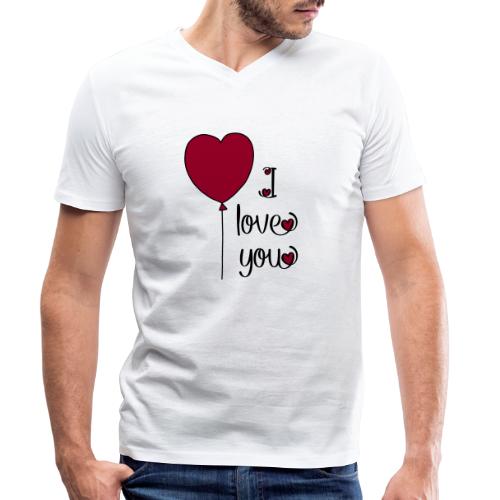 T-Shirt für Verliebte - Männer Bio-T-Shirt mit V-Ausschnitt von Stanley & Stella