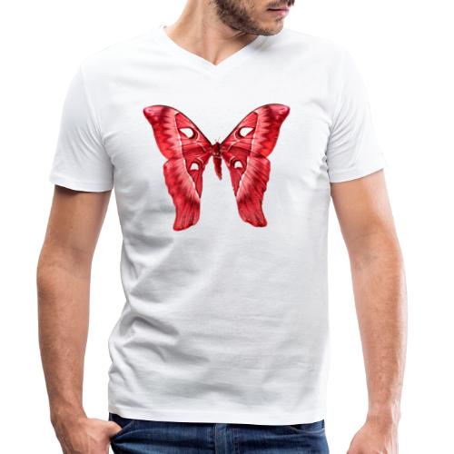Herkules Falter Rot - Männer Bio-T-Shirt mit V-Ausschnitt von Stanley & Stella