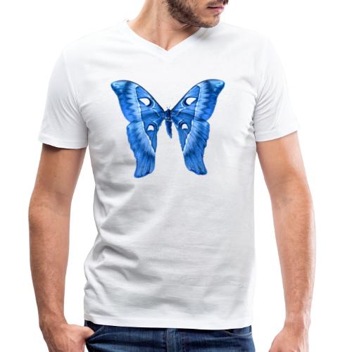 Herkules Falter Blau - Stanley/Stella Männer Bio-T-Shirt mit V-Ausschnitt
