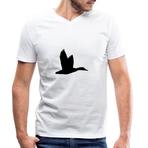 T-shirt canard personnalisé avec votre texte - T-shirt bio col V Stanley & Stella Homme