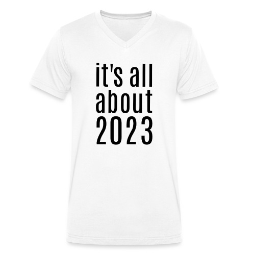 Es geschah 2023 - Jubiläum, Ereignis, Geburt - Stanley/Stella Männer Bio-T-Shirt mit V-Ausschnitt