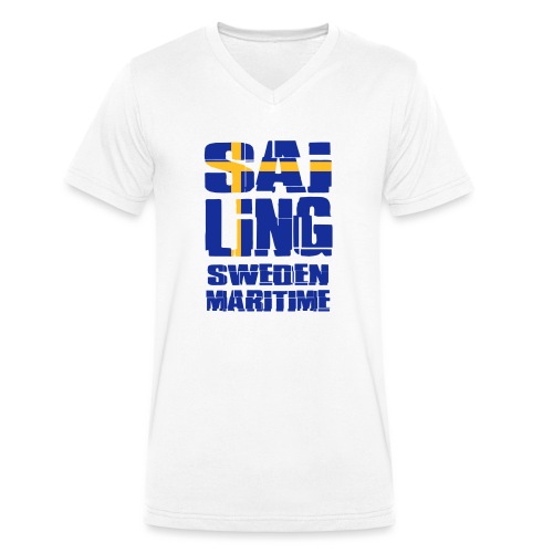 Sweden Maritime Sailing - Männer Bio-T-Shirt mit V-Ausschnitt von Stanley & Stella