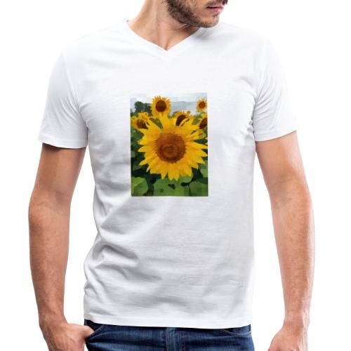 Sonnenblume - Männer Bio-T-Shirt mit V-Ausschnitt von Stanley & Stella
