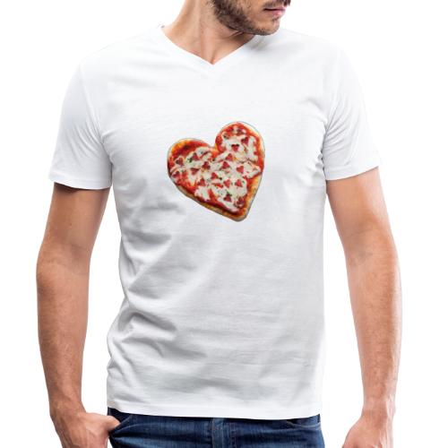 Pizza a cuore - T-shirt ecologica da uomo con scollo a V di Stanley & Stella