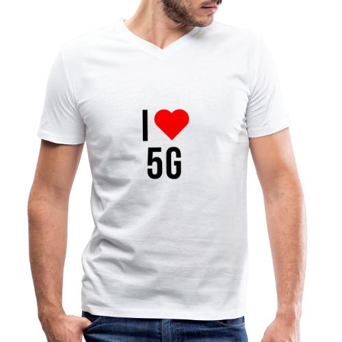 ilove5g - Stanley/Stella Männer Bio-T-Shirt mit V-Ausschnitt