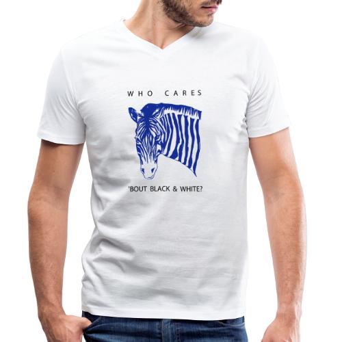 Zebra Who Cares? - Männer Bio-T-Shirt mit V-Ausschnitt von Stanley & Stella
