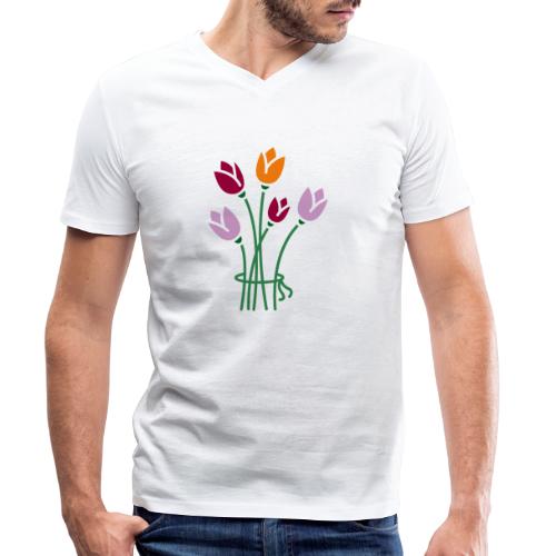 Blumen - Männer Bio-T-Shirt mit V-Ausschnitt von Stanley & Stella