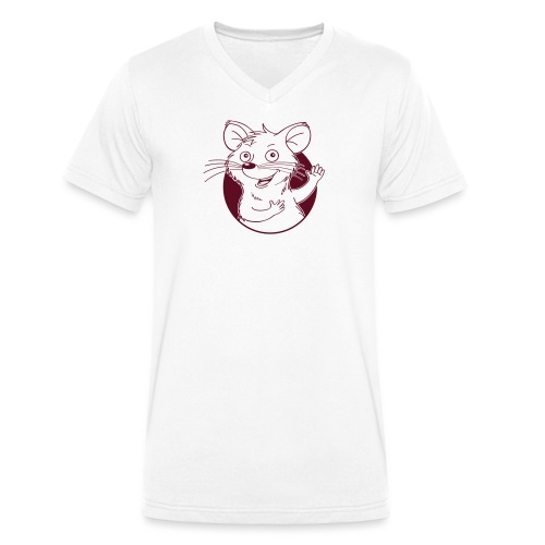 mutige Maus - Männer Bio-T-Shirt mit V-Ausschnitt von Stanley & Stella