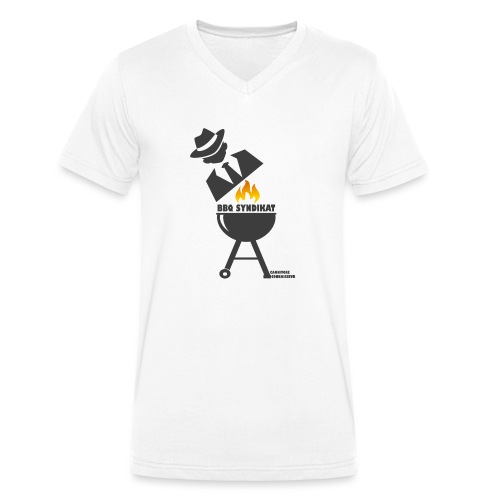 BBQ Syndikat - Mafia Grillshirt - Männer Bio-T-Shirt mit V-Ausschnitt von Stanley & Stella