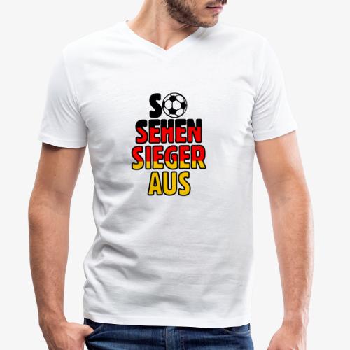 Fußball EM 2016 - So sehen Sieger aus - Stanley/Stella Männer Bio-T-Shirt mit V-Ausschnitt