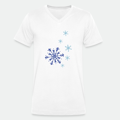 Snowflakes falling - Men's Organic V-Neck T-Shirt by Stanley & Stella