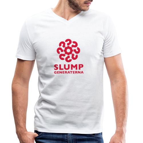 Slumpgeneraterna, logo röd - Ekologisk T-shirt med V-ringning herr från Stanley/Stella