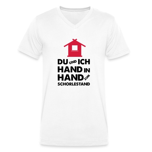 Hand in Hand zum Schorlestand / Gruppenshirt - Männer Bio-T-Shirt mit V-Ausschnitt von Stanley & Stella