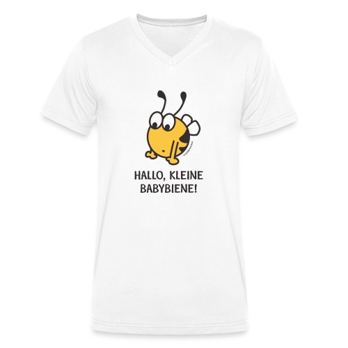 Hallo, kleine Babybiene! - Männer Bio-T-Shirt mit V-Ausschnitt von Stanley & Stella
