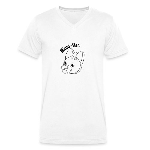 Wauu flu - Camiseta ecológica hombre con cuello de pico de Stanley & Stella