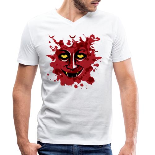 Bloody Vampire Face Halloween Fledermaus - Männer Bio-T-Shirt mit V-Ausschnitt von Stanley & Stella