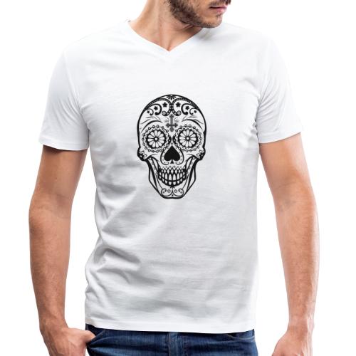 Skull black - Stanley/Stella Männer Bio-T-Shirt mit V-Ausschnitt