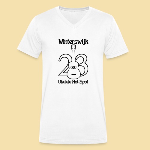 Ukulele Hotspot WInterswijk 2023 - Stanley/Stella Männer Bio-T-Shirt mit V-Ausschnitt