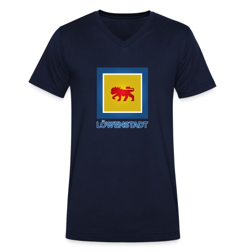 Löwenstadt Fan Design 11 - Stanley/Stella Männer Bio-T-Shirt mit V-Ausschnitt