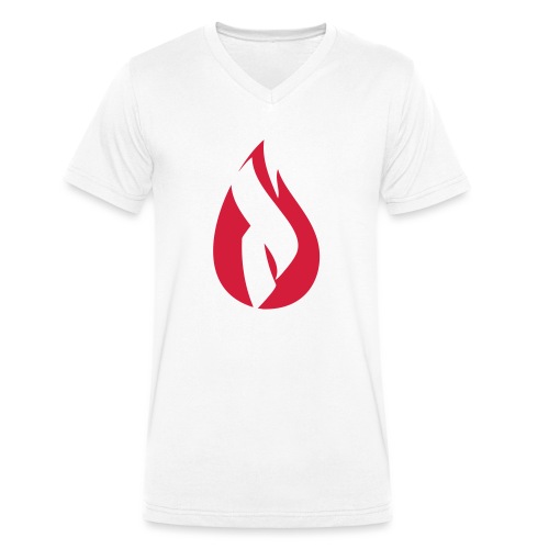 Pyro Logo - Einfarbig - Stanley/Stella Männer Bio-T-Shirt mit V-Ausschnitt