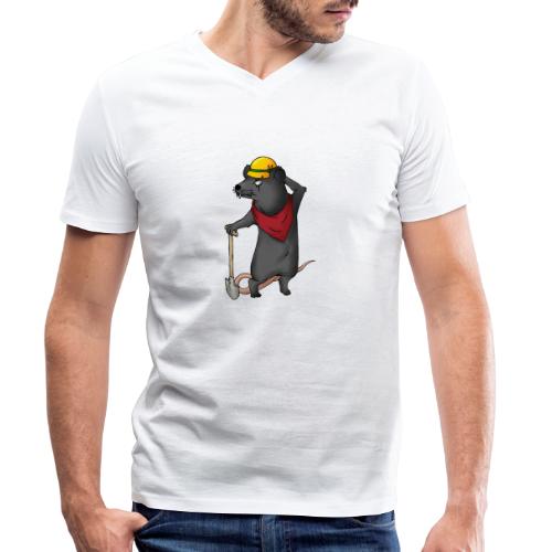 Arbeiter Ratte - Männer Bio-T-Shirt mit V-Ausschnitt von Stanley & Stella