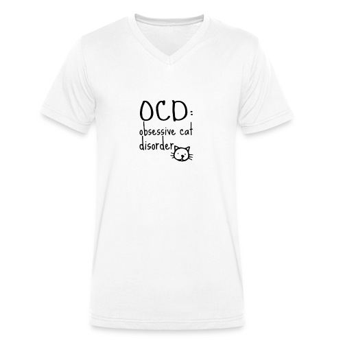 Obsessive-Cat-Disorder - Stanley/Stella Mannen bio-T-shirt met V-hals