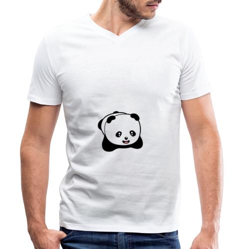 Śmiech panda kawaii - Ekologiczna koszulka męska z dekoltem w serek Stanley & Stella