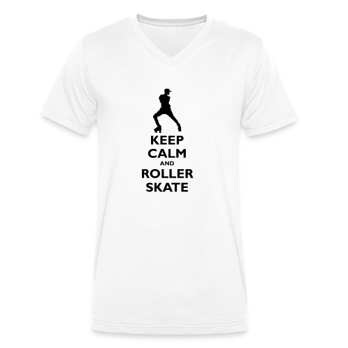 keep calm and roller skate - dip - T-shirt bio col V Stanley/Stella Homme