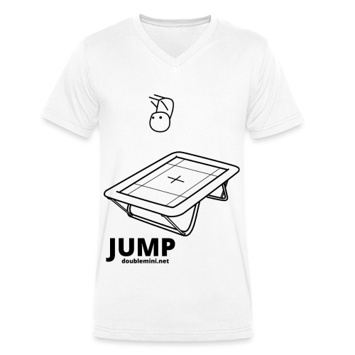 Trampoline JUMP shirt white - Men's Organic V-Neck T-Shirt by Stanley & Stella