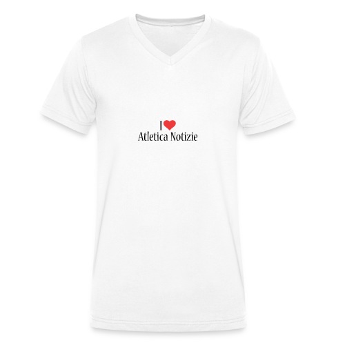 I love Atleticanotizie - T-shirt ecologica da uomo con scollo a V di Stanley & Stella