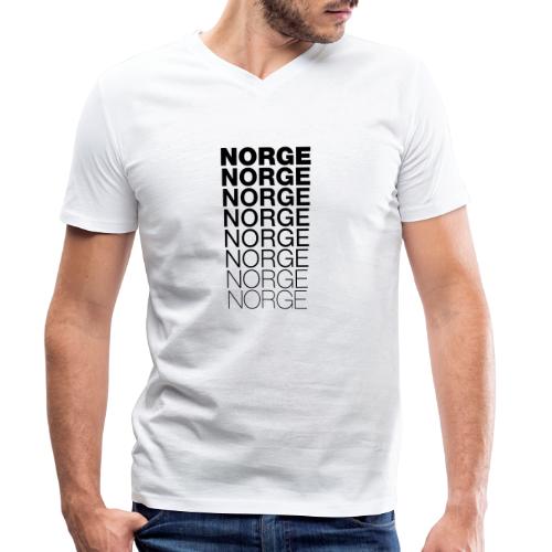 Norge Norge Norge Norge Norge Norge - Økologisk T-skjorte med V-hals for menn fra Stanley/Stella 