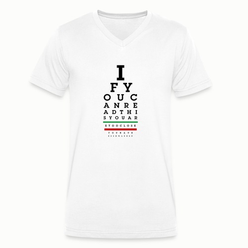 Visual Test Chart for Introverts - Men's Organic V-Neck T-Shirt by Stanley & Stella