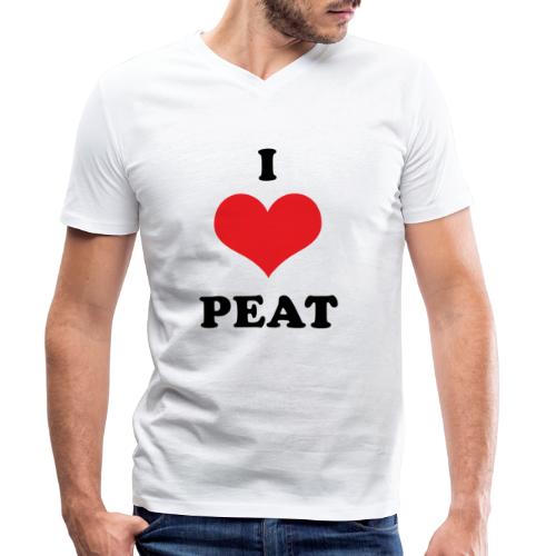 I love peat - Men's Organic V-Neck T-Shirt by Stanley & Stella